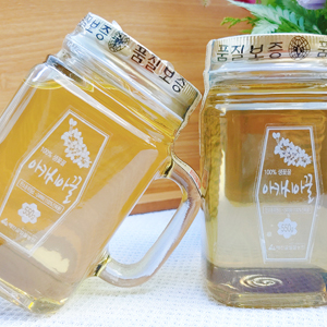 아카시아 핸들 컵꿀 550g (100%숙성생꿀)